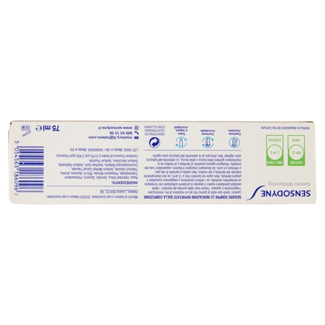 Sensodyne Dentifricio Gentle Whitening per Denti Sensibili, Effetto Sbiancante 75 ml